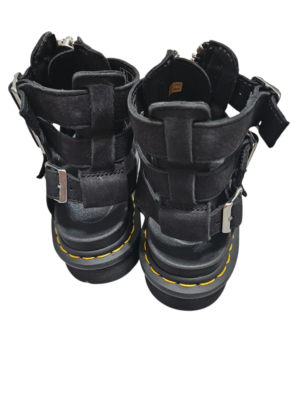 Dr Martens Black Olson Gladiator Platform Sandals NEW